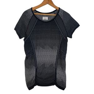 Athleta Black and White Short Sleeve Tee